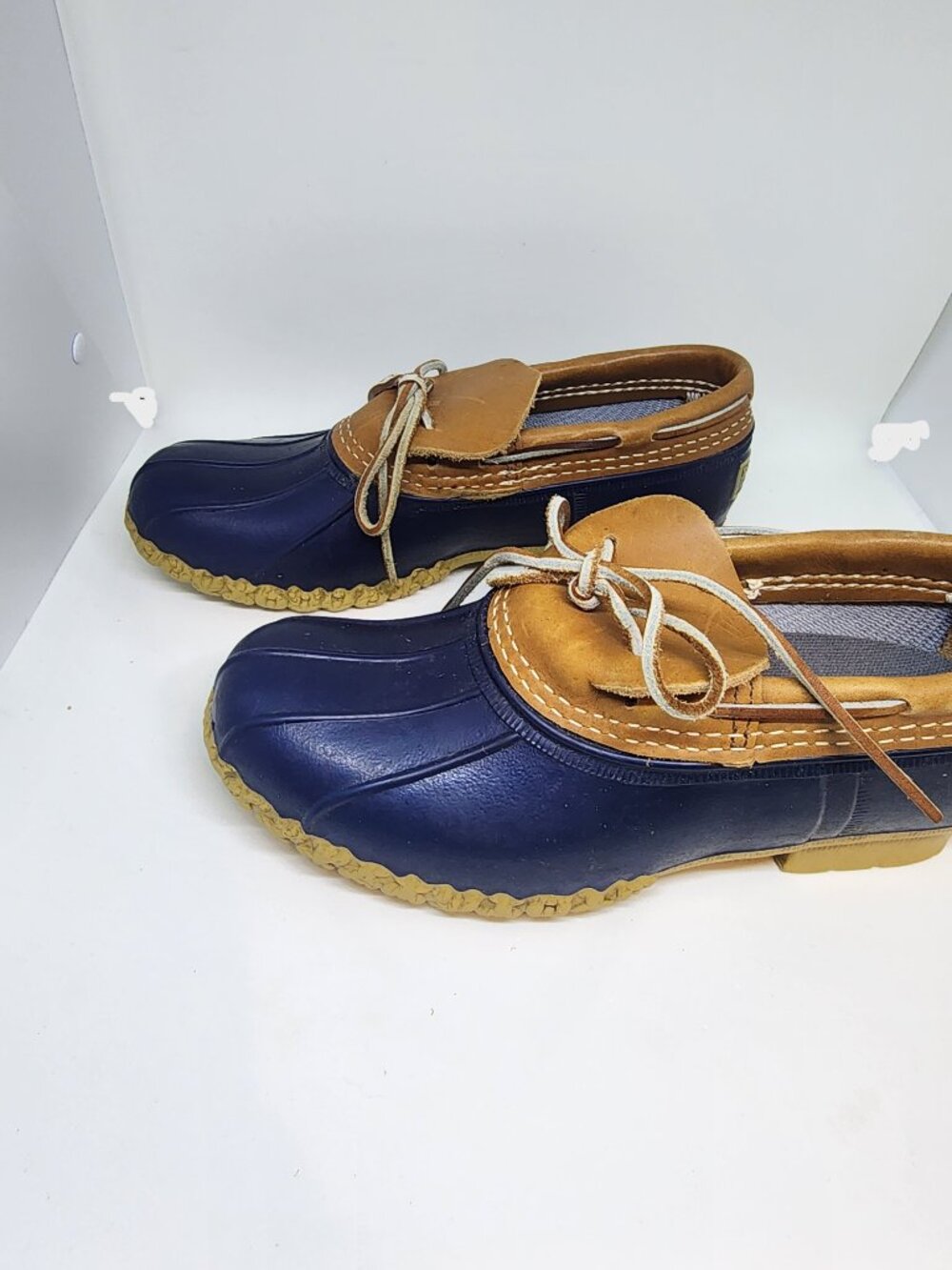 L.L. Bean Navy Blue and Tan Bean Boots - Picture 6 of 7